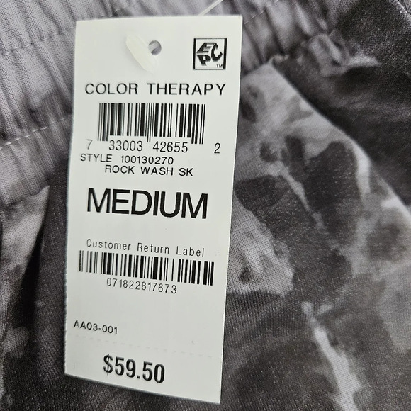 Bar III Jogger Pants Rock Wash Gray Tie Dye Pull On High Rise - Picture 5 of 9